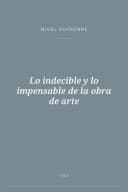 Portada de Lo indecible y lo impensable de la obra de arte