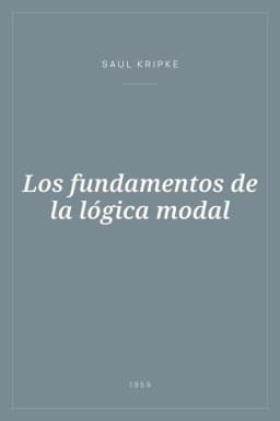 Portada de Los fundamentos de la lógica modal