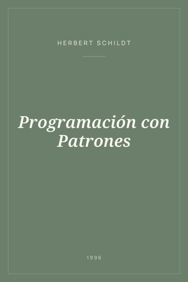 Portada de Programación con Patrones