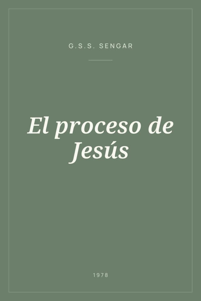 Portada de El proceso de Jesús
