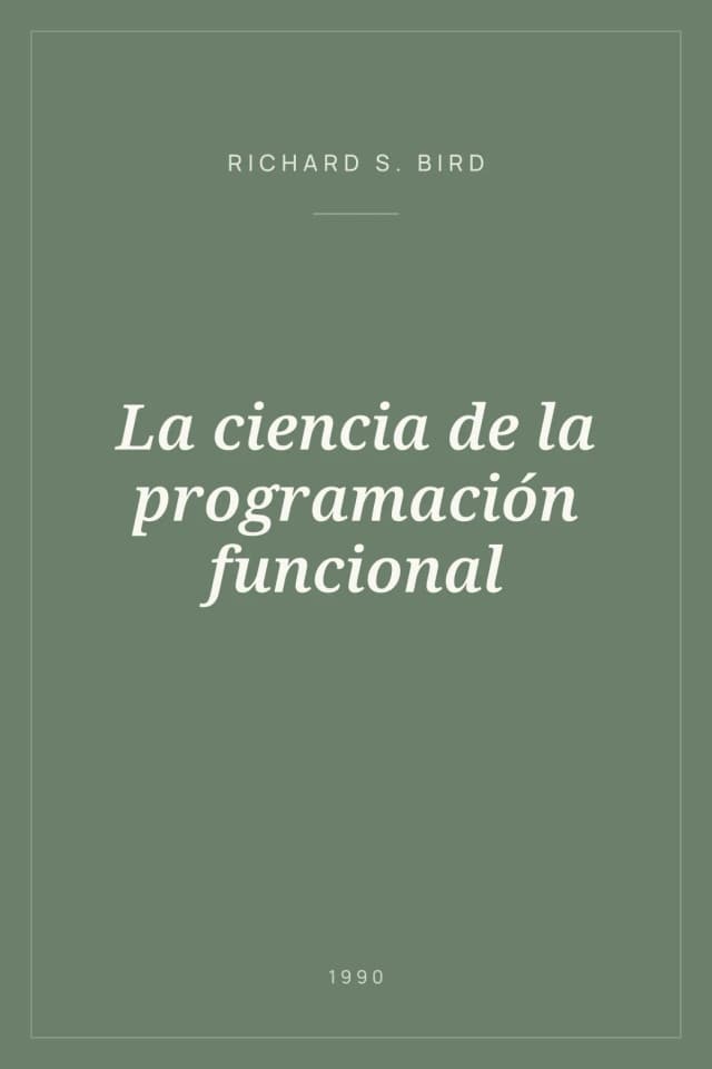 Portada de La ciencia de la programación funcional