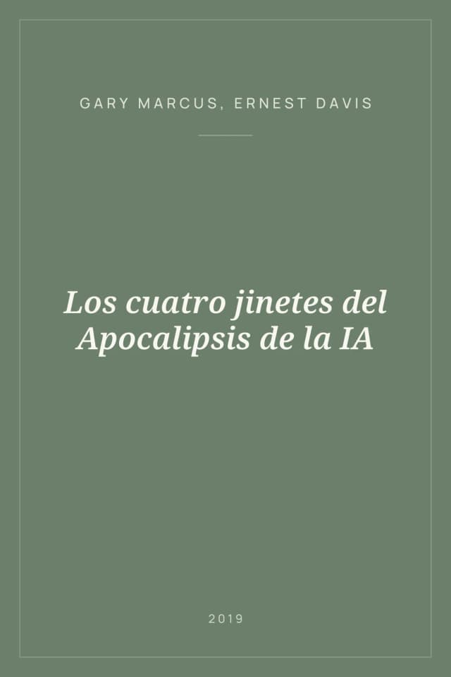 Portada de Los cuatro jinetes del Apocalipsis de la IA