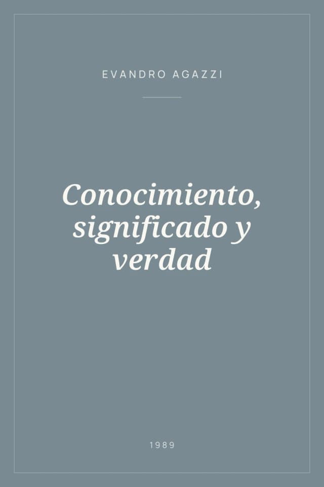 Portada de Conocimiento, significado y verdad