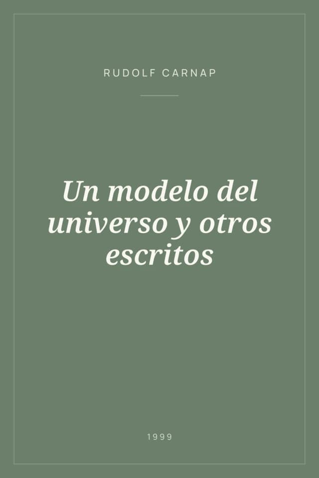 Portada de Un modelo del universo y otros escritos