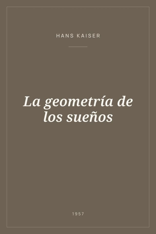 Portada de La geometría de los sueños