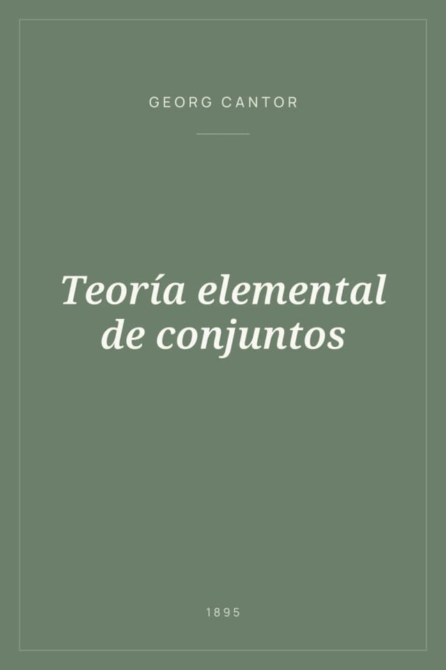 Portada de Teoría elemental de conjuntos