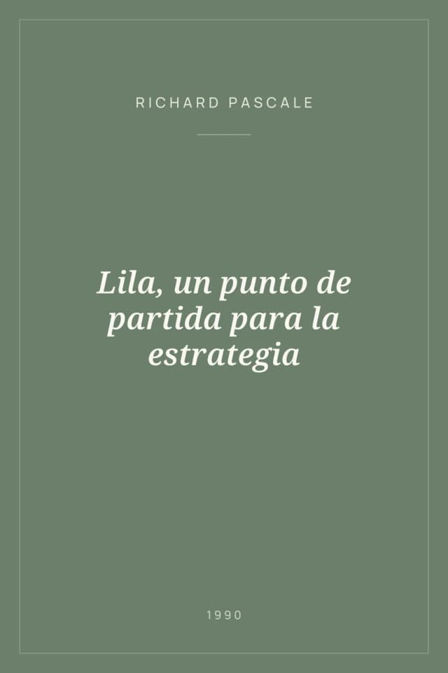Portada de Lila, un punto de partida para la estrategia