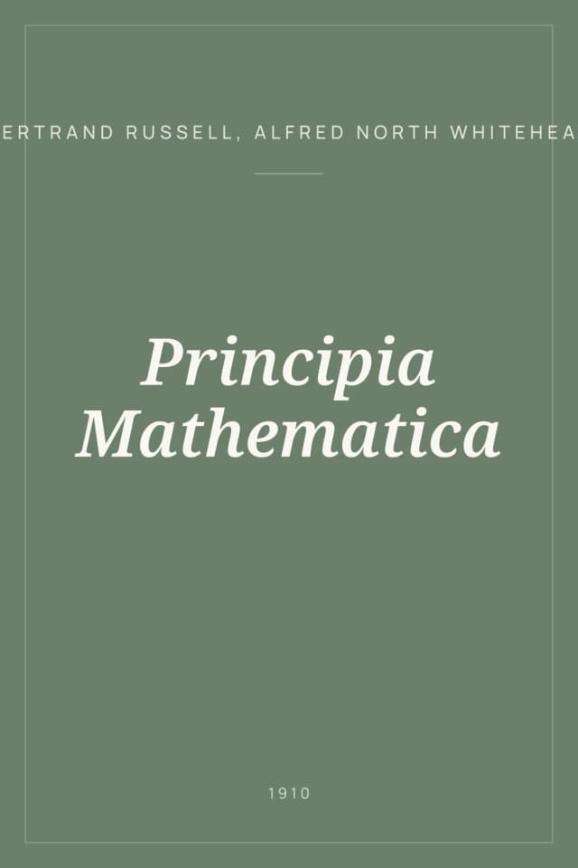 Portada de Principia Mathematica