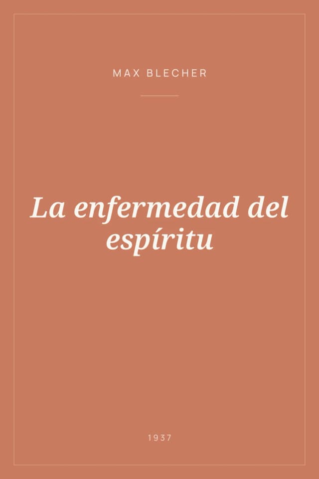 Portada de La enfermedad del espíritu