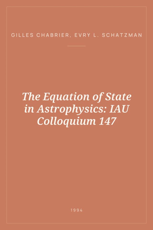 Portada de The Equation of State in Astrophysics: IAU Colloquium 147