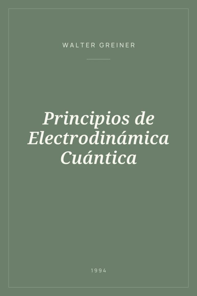 Portada de Principios de Electrodinámica Cuántica