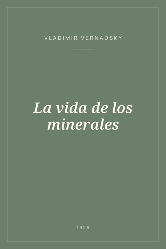 Portada de La vida de los minerales