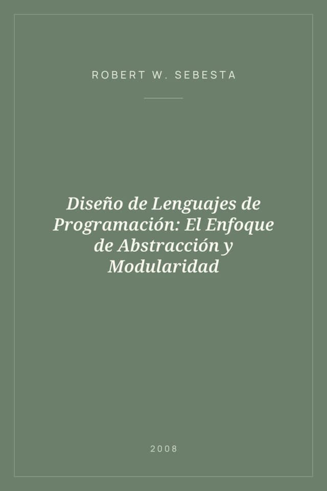 Portada de Diseño de Lenguajes de Programación: El Enfoque de Abstracción y Modularidad