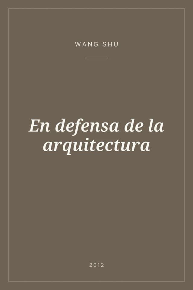 Portada de En defensa de la arquitectura
