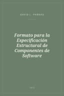 Portada de Formato para la Especificación Estructural de Componentes de Software