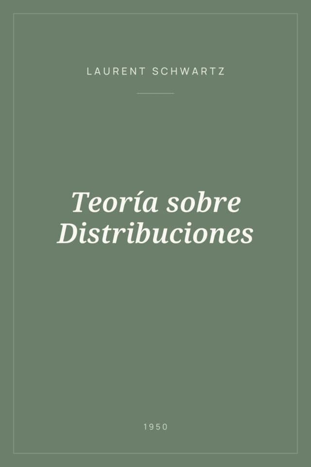 Portada de Teoría sobre Distribuciones