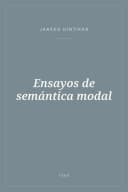 Portada de Ensayos de semántica modal