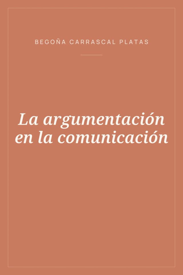 Portada de La argumentación en la comunicación