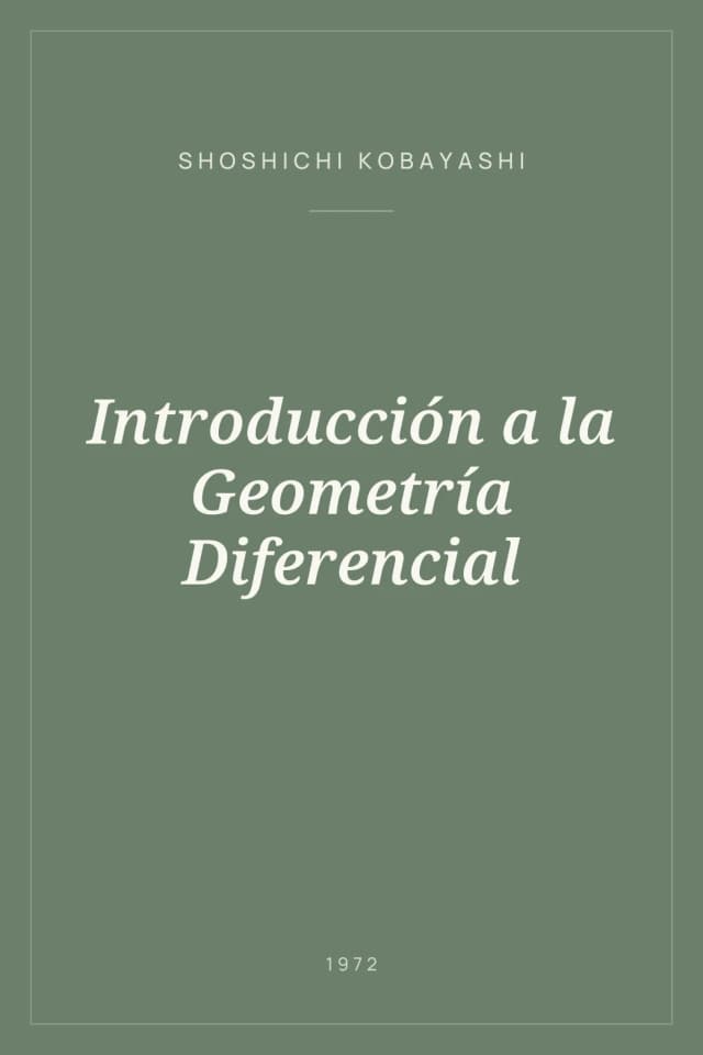 Portada de Introducción a la Geometría Diferencial