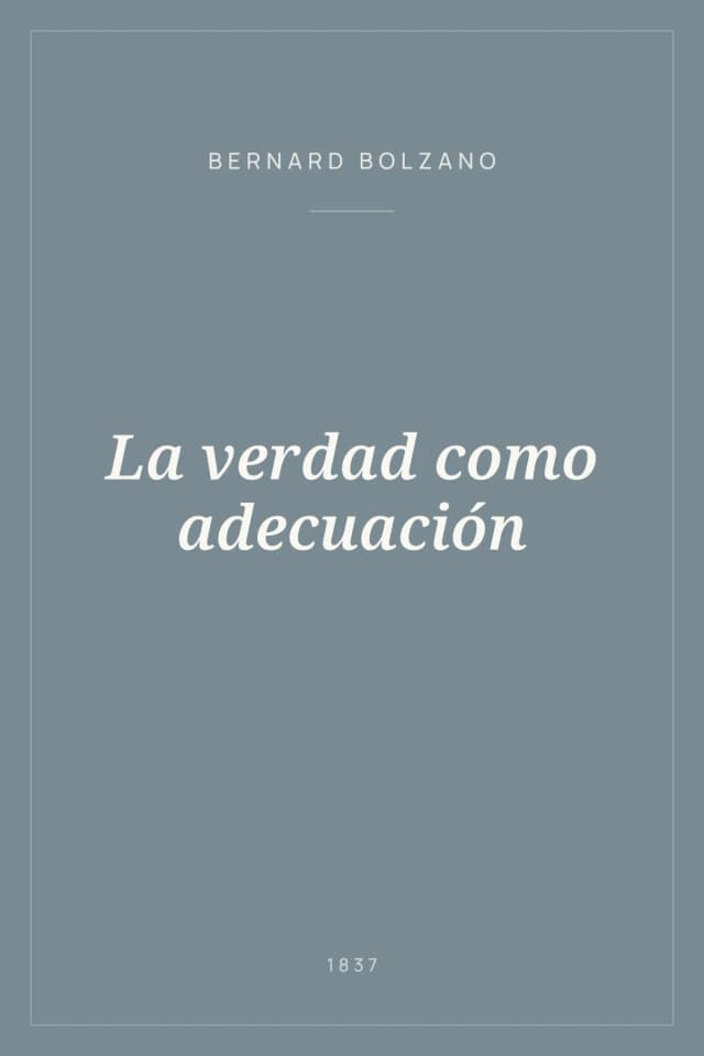 Portada de La verdad como adecuación
