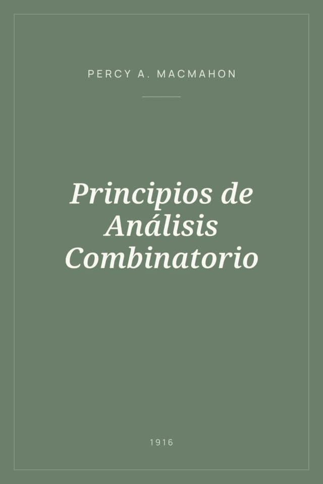 Portada de Principios de Análisis Combinatorio