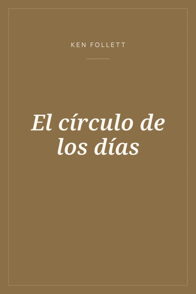 Portada de El círculo de los días