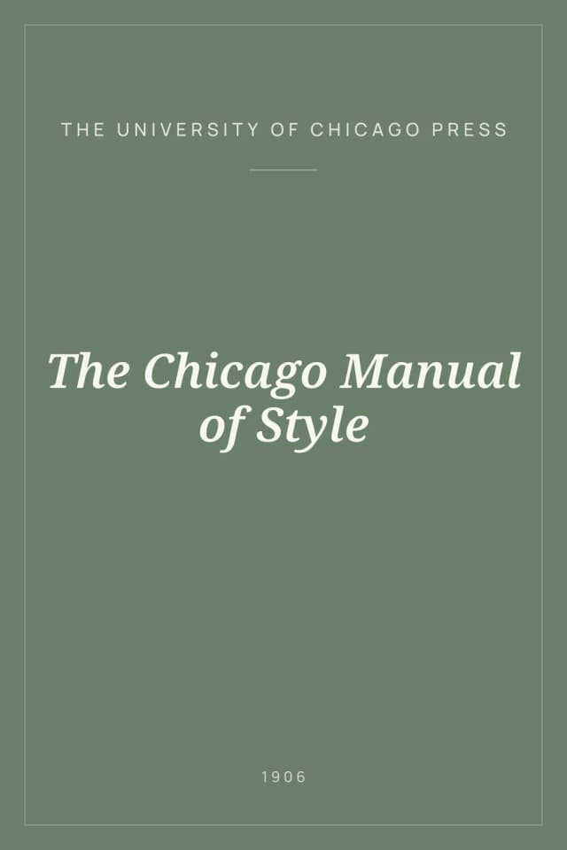 Portada de The Chicago Manual of Style