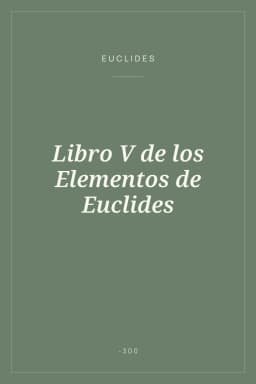 Portada de Libro V de los Elementos de Euclides