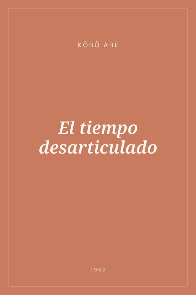 Portada de El tiempo desarticulado