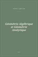 Portada de Géométrie Algébrique et Géométrie Analytique