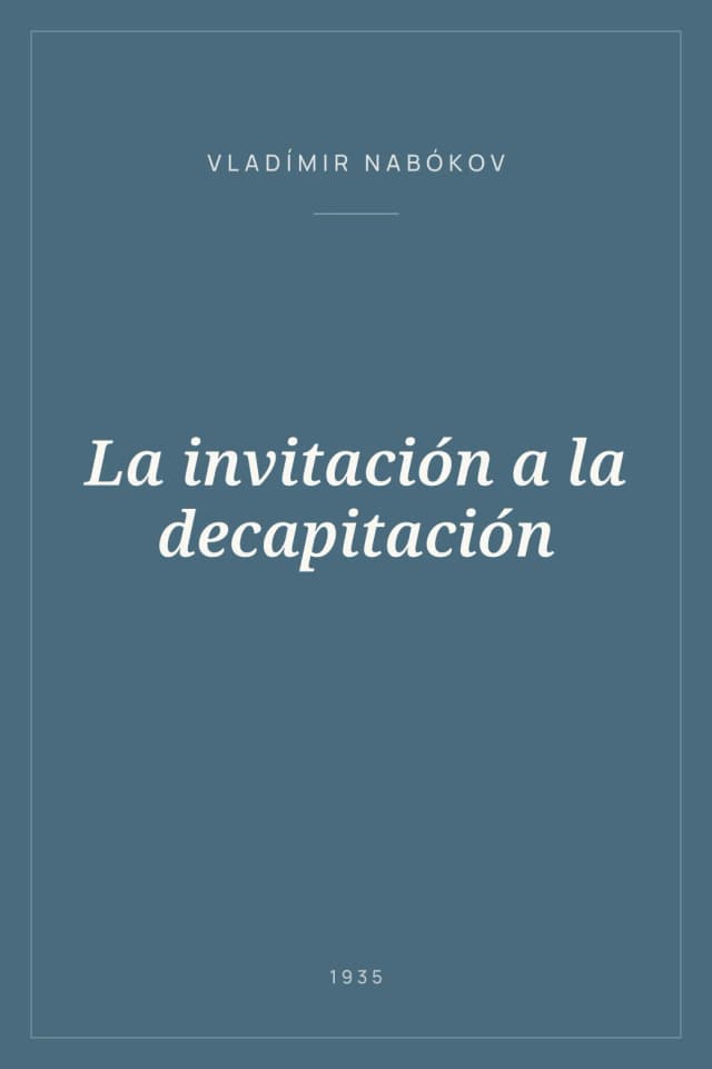 Portada de La invitación a la decapitación
