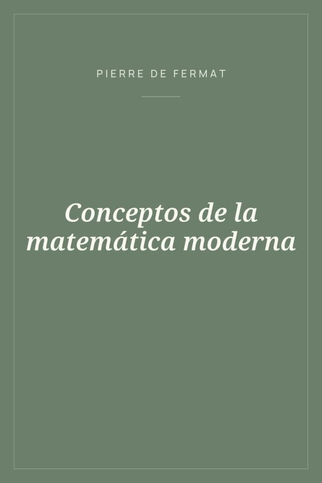 Portada de Conceptos de la matemática moderna