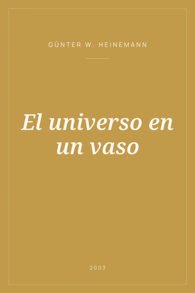 Portada de El universo en un vaso