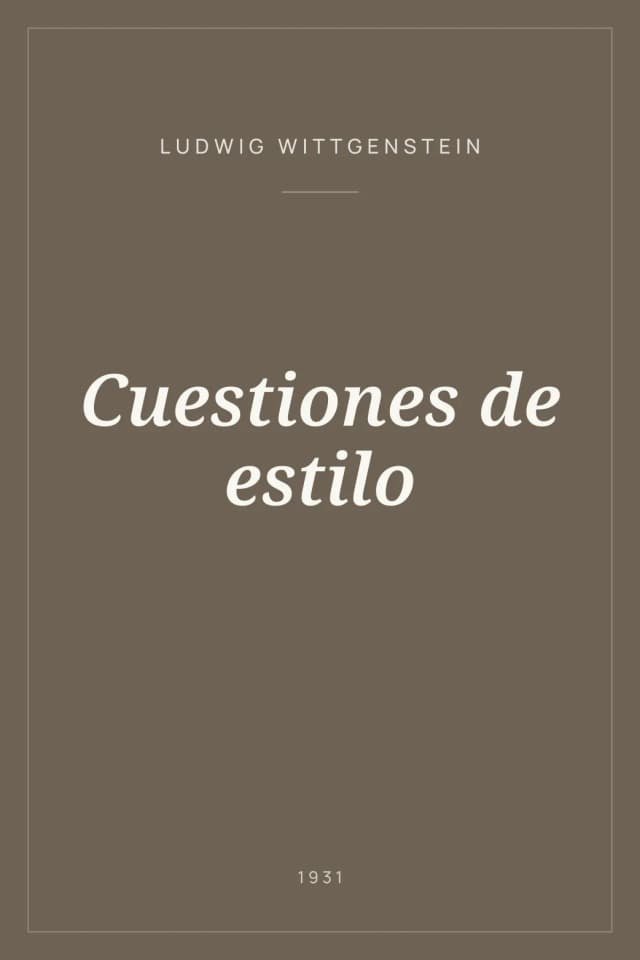 Portada de Cuestiones de estilo