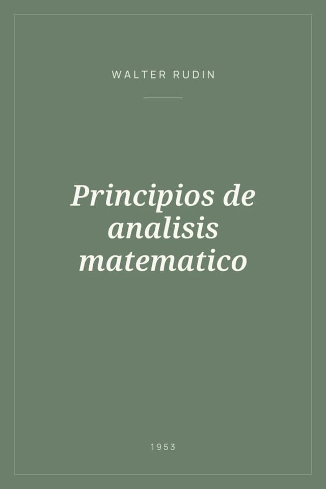 Portada de Principios de analisis matematico