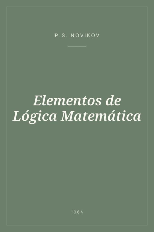 Portada de Elementos de Lógica Matemática