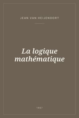 Portada de La logique mathématique