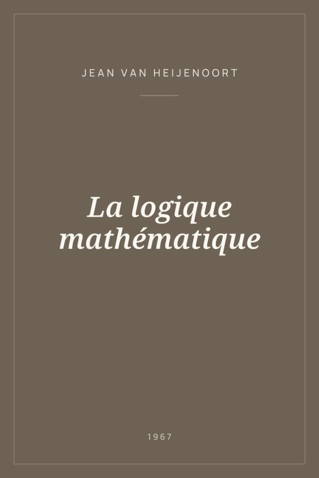 Portada de La logique mathématique