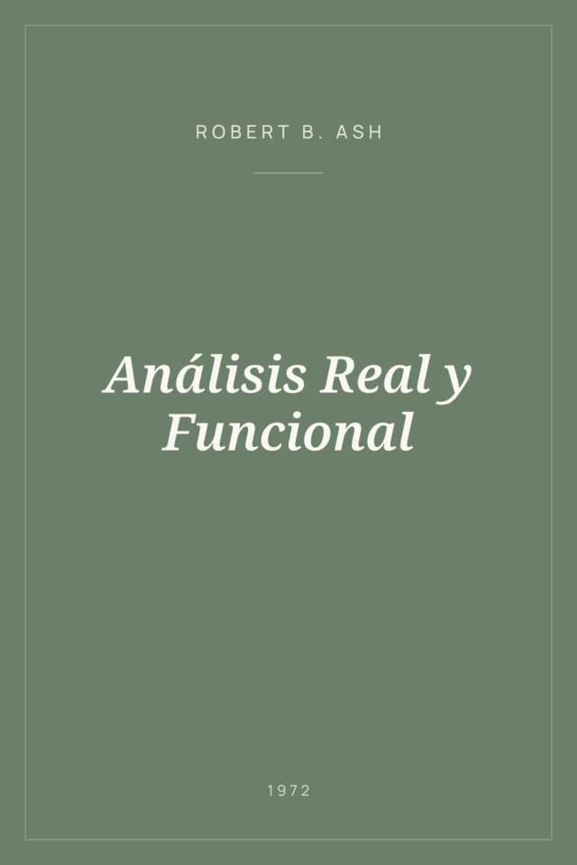 Portada de Análisis Real y Funcional