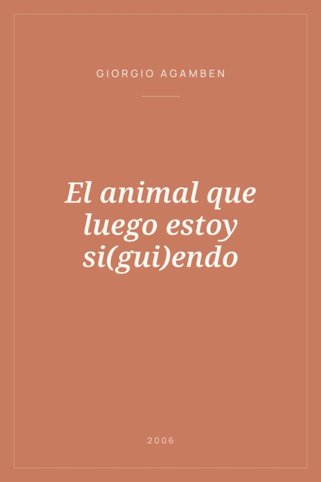 Portada de El animal que luego estoy si(gui)endo