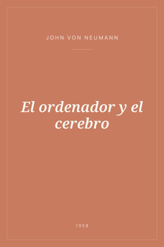Portada de El ordenador y el cerebro