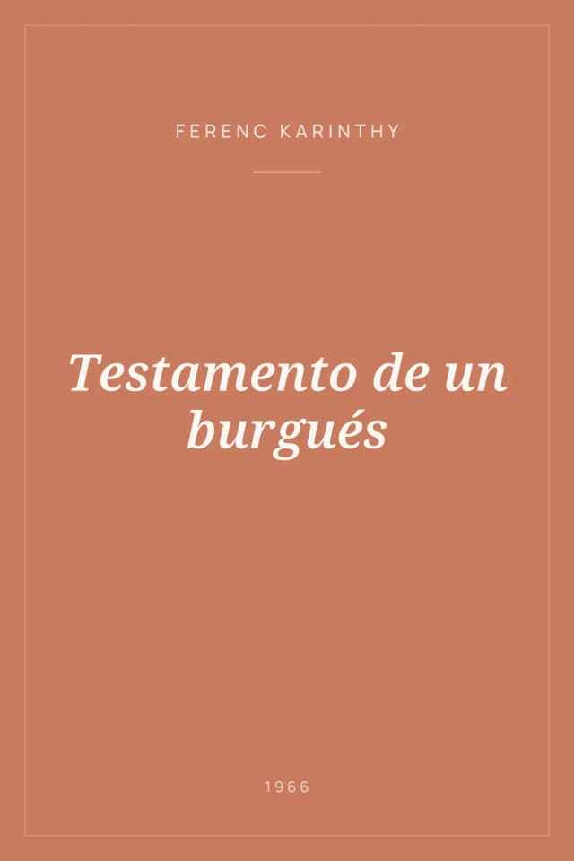 Portada de Testamento de un burgués