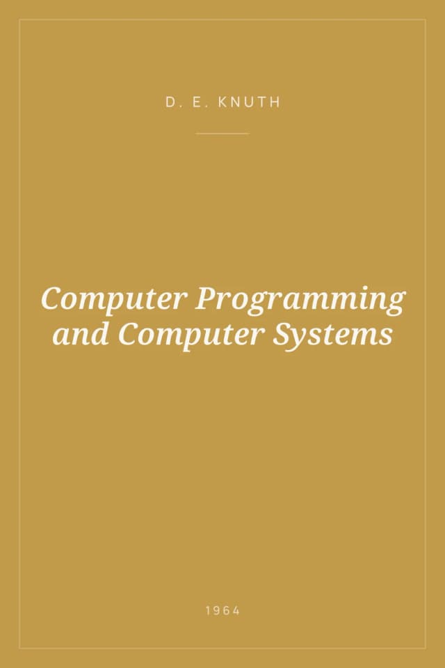 Portada de Computer Programming and Computer Systems