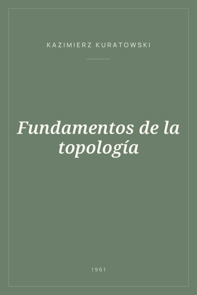 Portada de Fundamentos de la topología