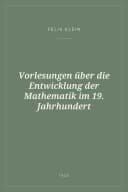 Portada de Vorlesungen über die Entwicklung der Mathematik im 19. Jahrhundert
