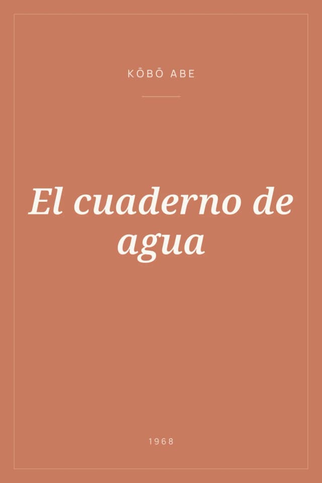 Portada de El cuaderno de agua