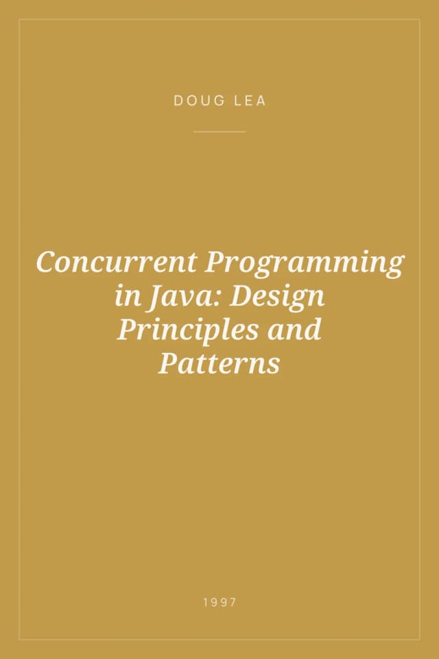 Portada de Concurrent Programming in Java: Design Principles and Patterns