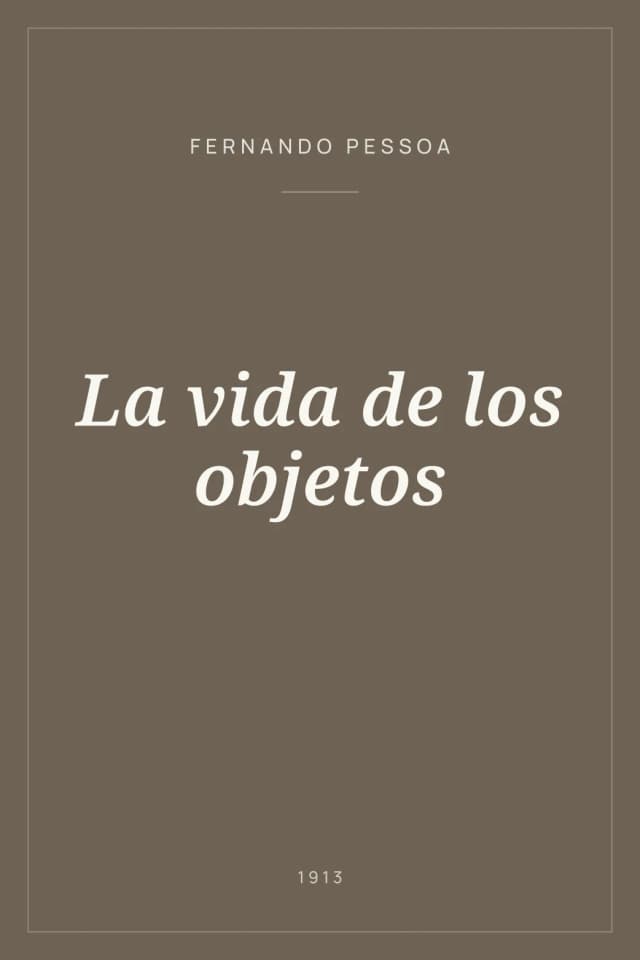 Portada de La vida de los objetos