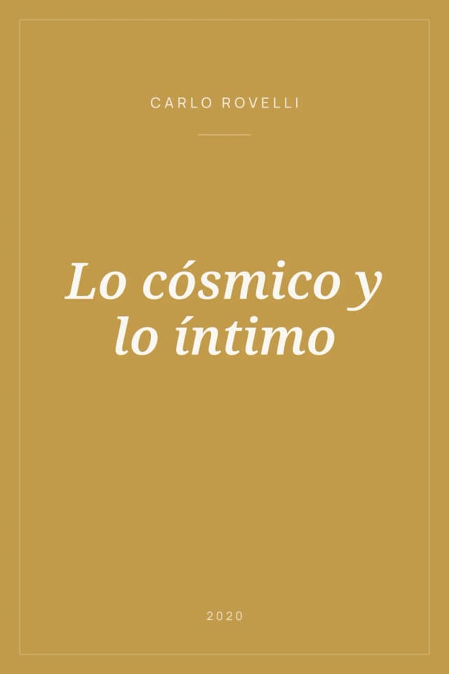 Portada de Lo cósmico y lo íntimo