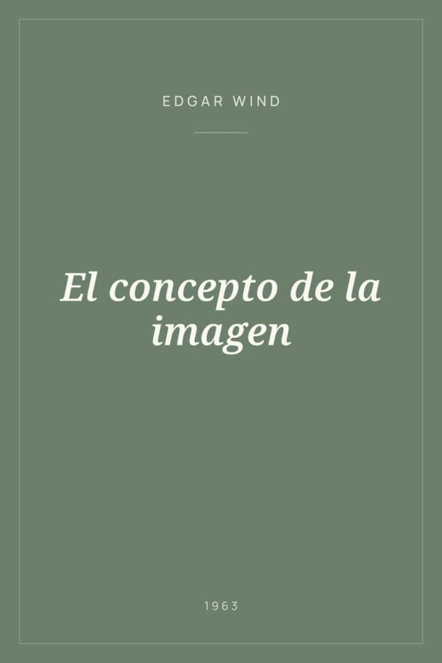 Portada de El concepto de la imagen